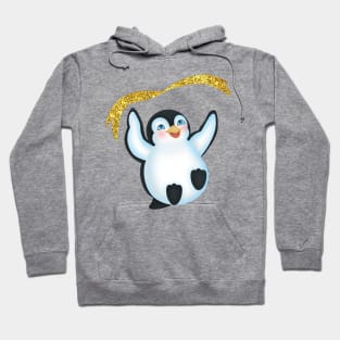 Cute penguin throws the ribbon Hoodie